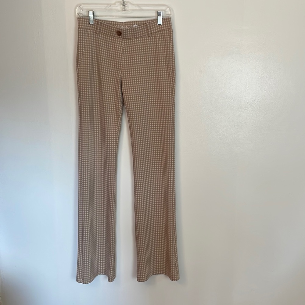 Betabrand Plaid Bootcut Yoga Dress Pants